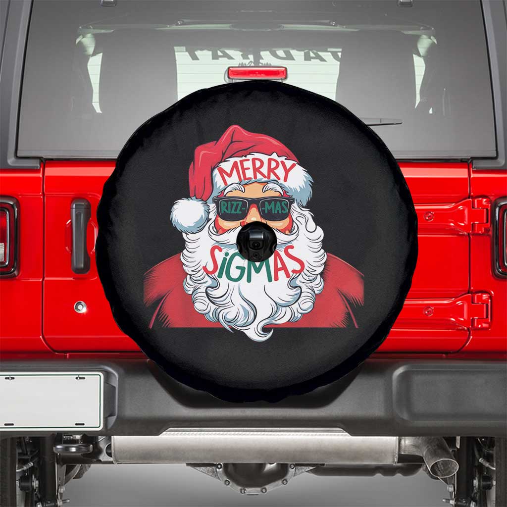 Funny Santa Rizz Christmas Spare Tire Cover Merry Rizzmas Sigmas Xmas Gen Alpha Middle School