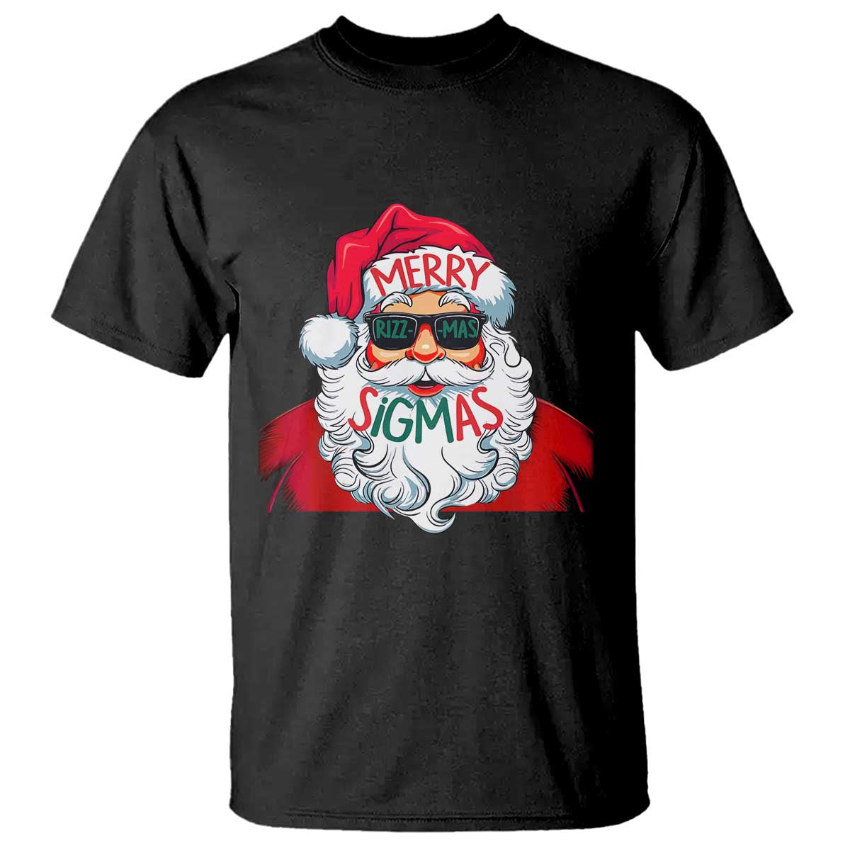 Funny Santa Rizz Christmas T Shirt Merry Rizzmas Sigmas Xmas Gen Alpha Middle School - Wonder Print Shop