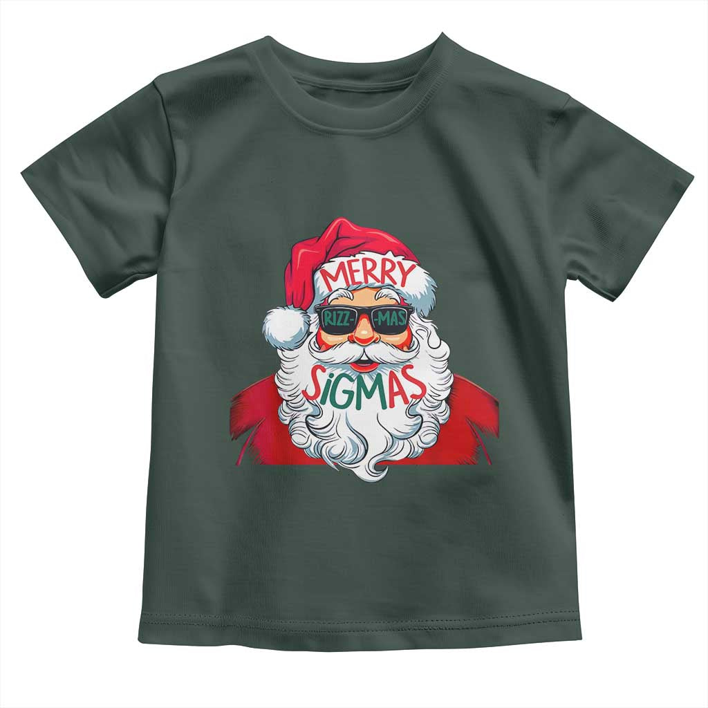 Funny Santa Rizz Christmas Toddler T Shirt Merry Rizzmas Sigmas Xmas Gen Alpha Middle School