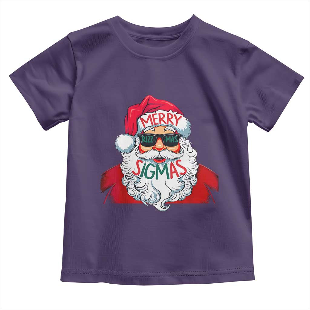Funny Santa Rizz Christmas Toddler T Shirt Merry Rizzmas Sigmas Xmas Gen Alpha Middle School