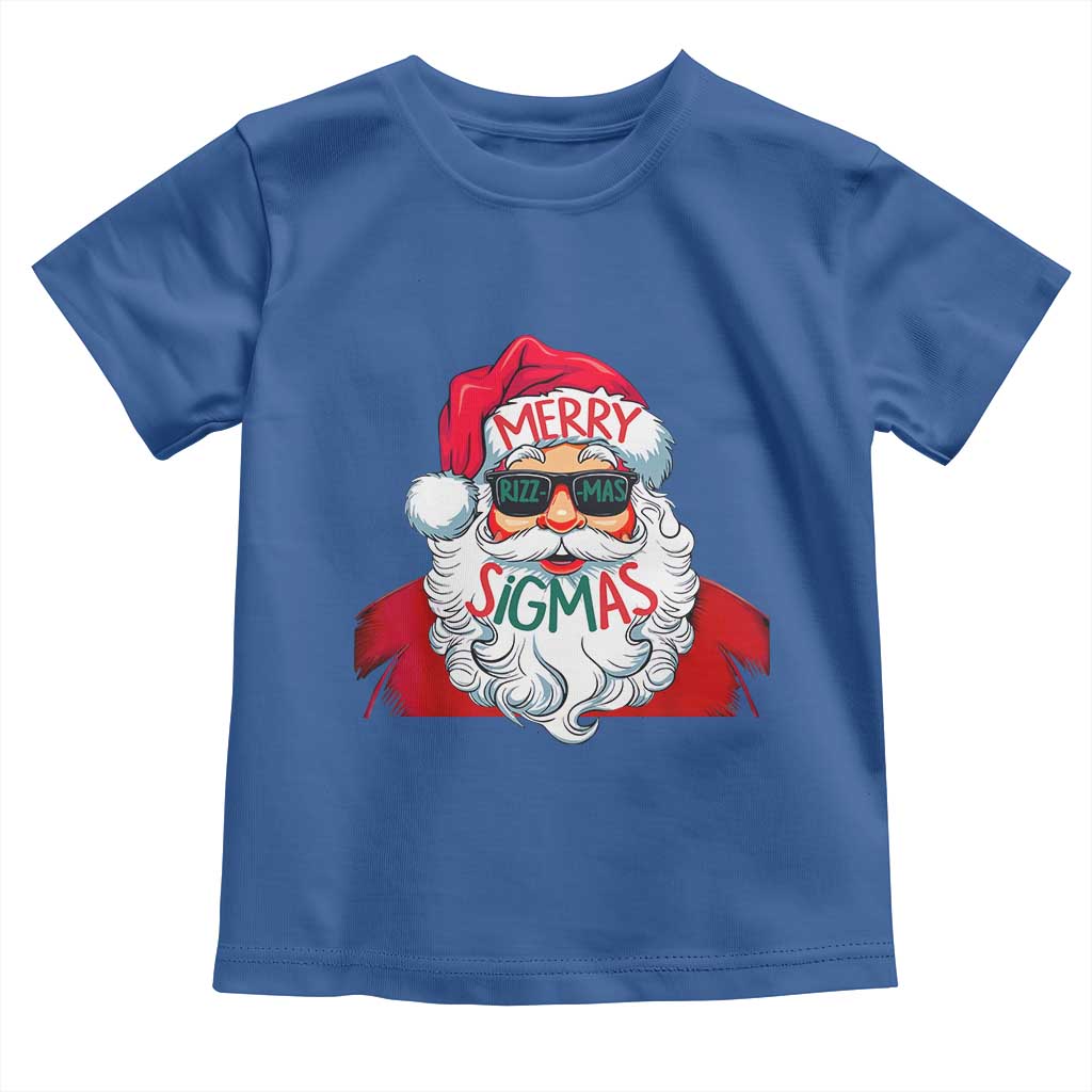 Funny Santa Rizz Christmas Toddler T Shirt Merry Rizzmas Sigmas Xmas Gen Alpha Middle School