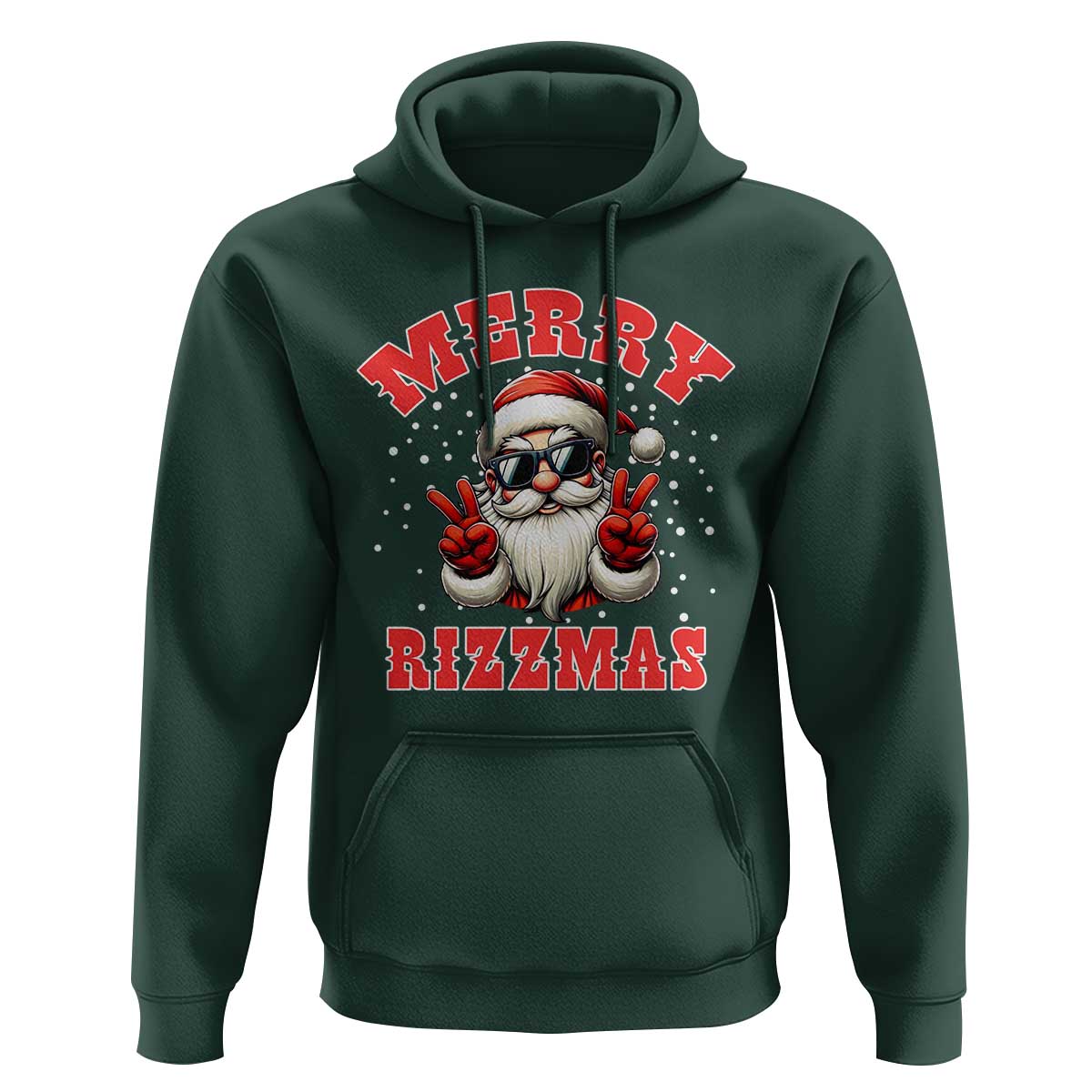 Funny Santa Rizz Christmas Hoodie Merry Rizzmas Claus Funny Xmas