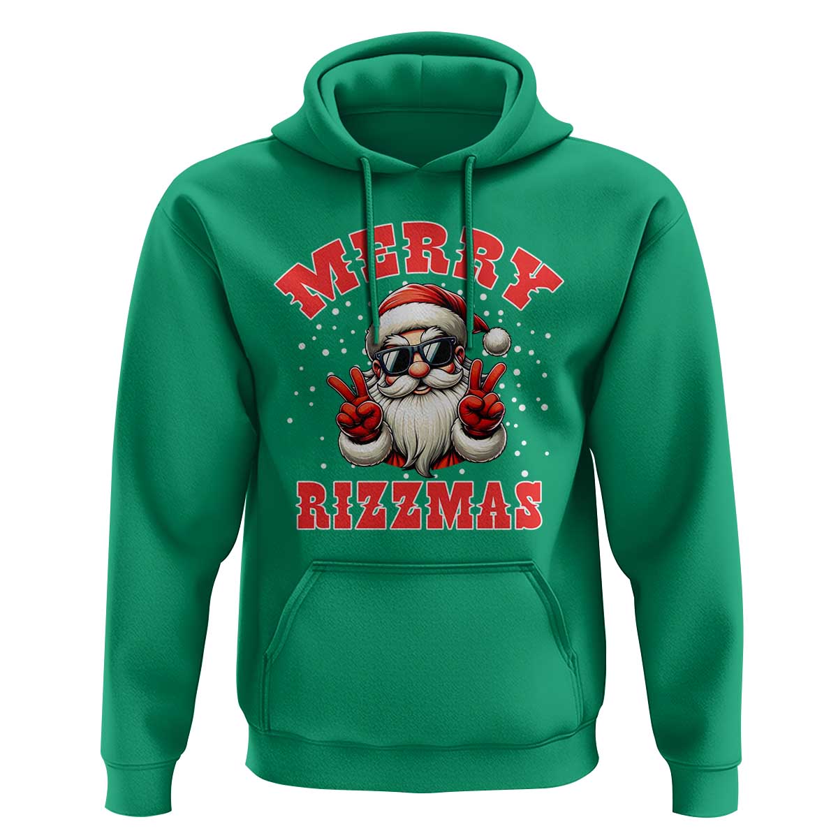 Funny Santa Rizz Christmas Hoodie Merry Rizzmas Claus Funny Xmas