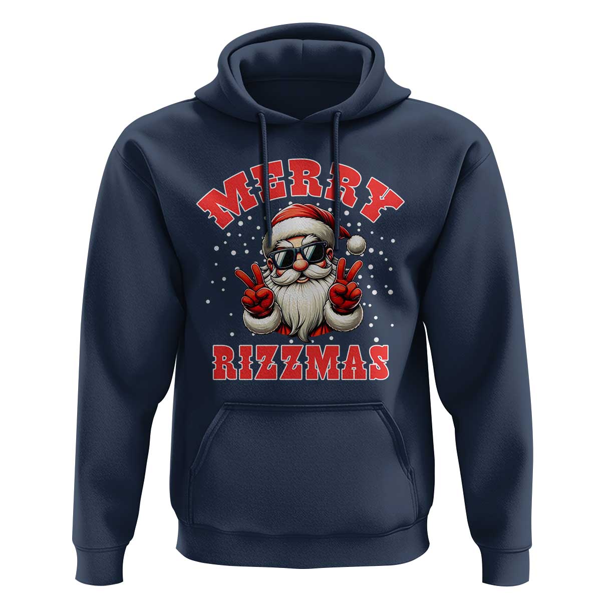 Funny Santa Rizz Christmas Hoodie Merry Rizzmas Claus Funny Xmas