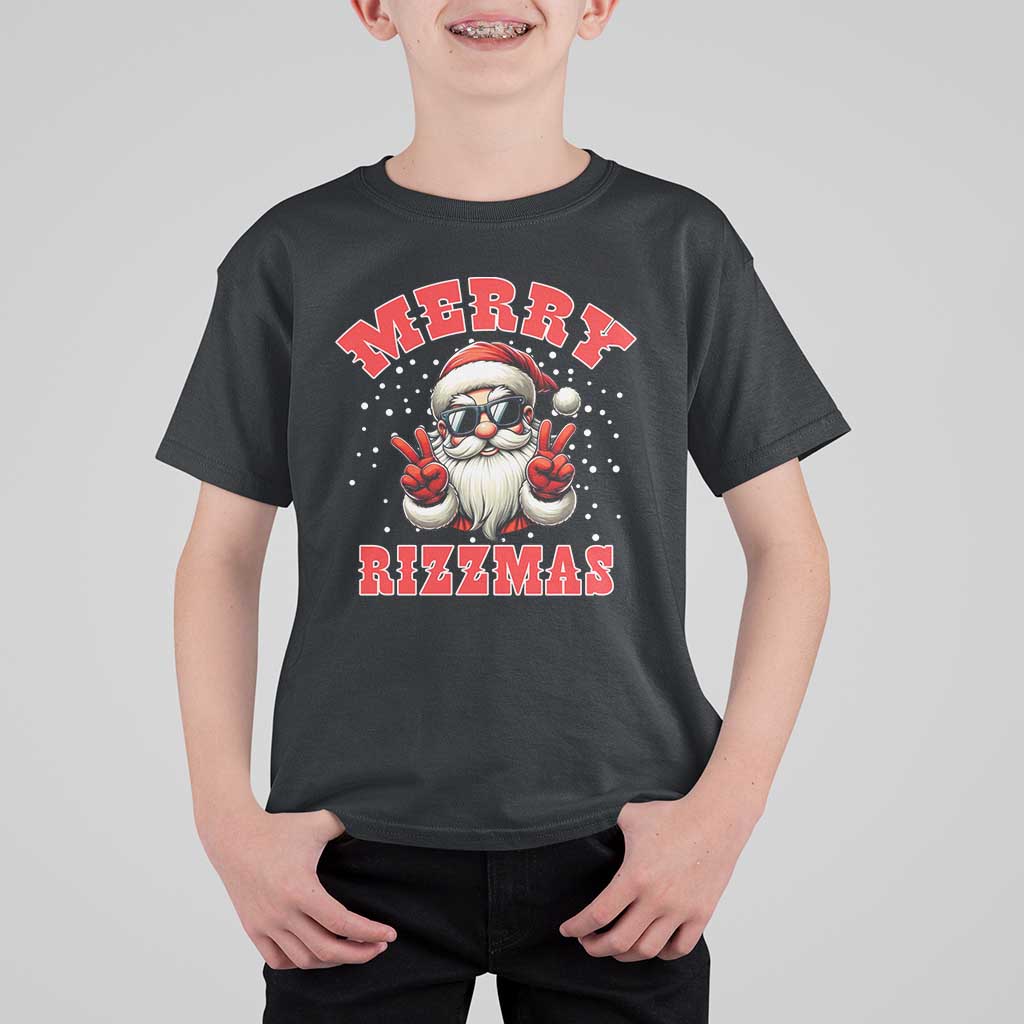 Funny Santa Rizz Christmas T Shirt For Kid Merry Rizzmas Claus Funny Xmas - Wonder Print Shop