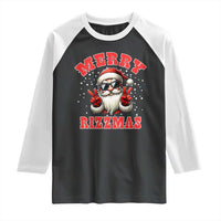Funny Santa Rizz Christmas Raglan Shirt Merry Rizzmas Claus Funny Xmas