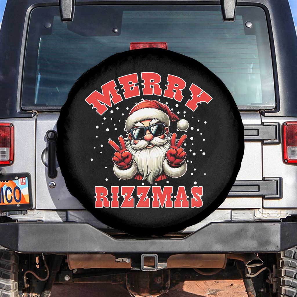 Funny Santa Rizz Christmas Spare Tire Cover Merry Rizzmas Claus Funny Xmas