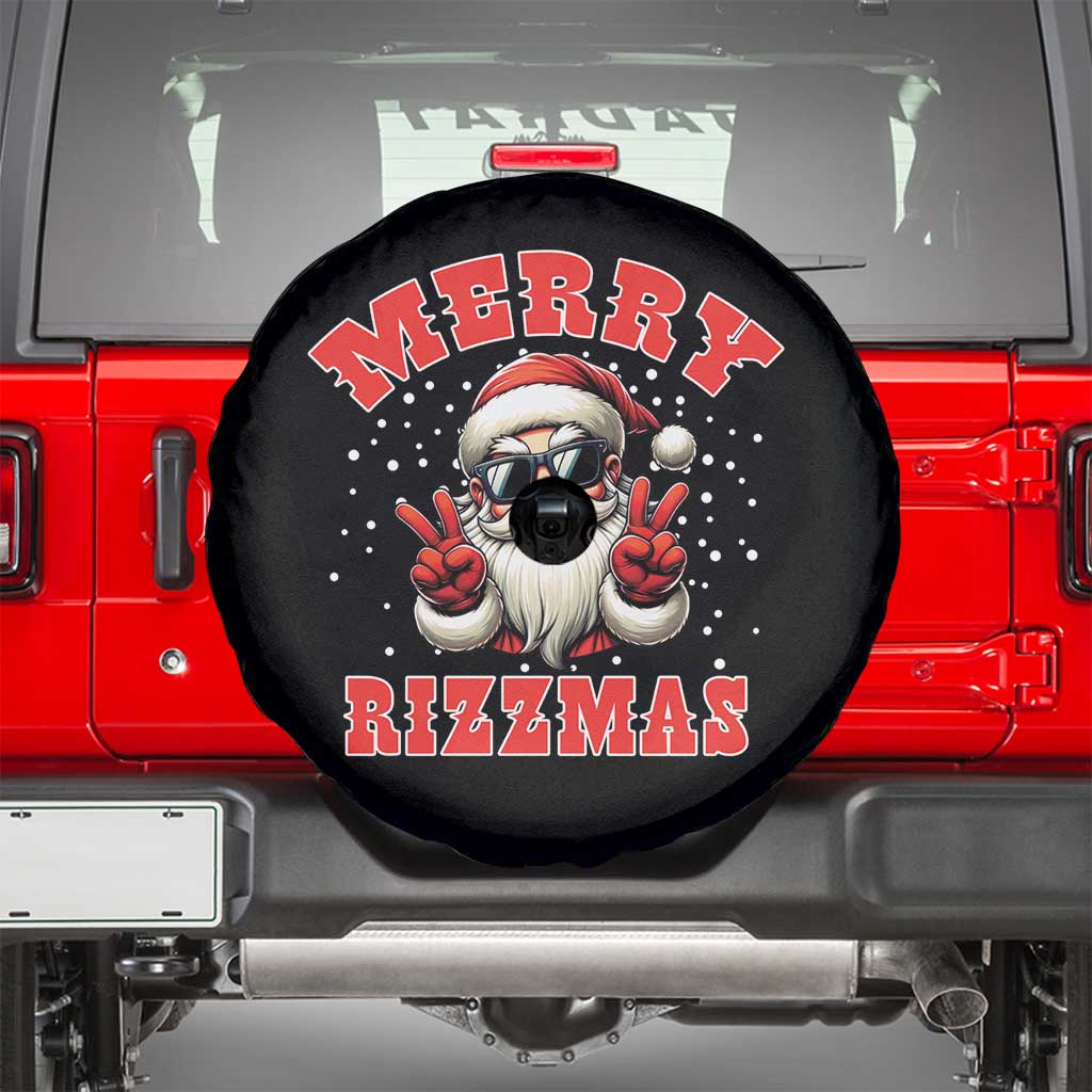 Funny Santa Rizz Christmas Spare Tire Cover Merry Rizzmas Claus Funny Xmas