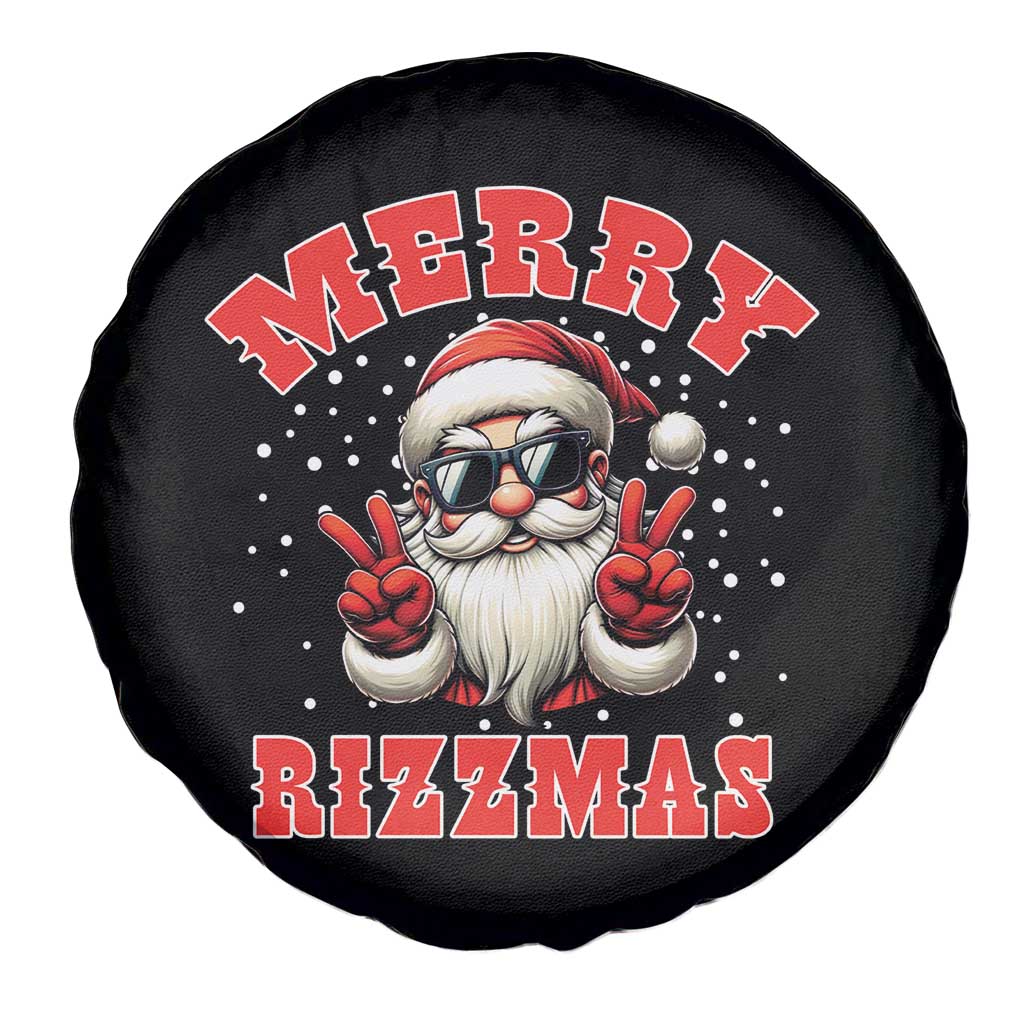 Funny Santa Rizz Christmas Spare Tire Cover Merry Rizzmas Claus Funny Xmas