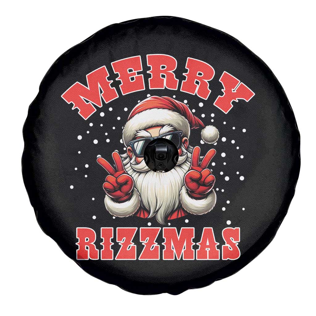 Funny Santa Rizz Christmas Spare Tire Cover Merry Rizzmas Claus Funny Xmas