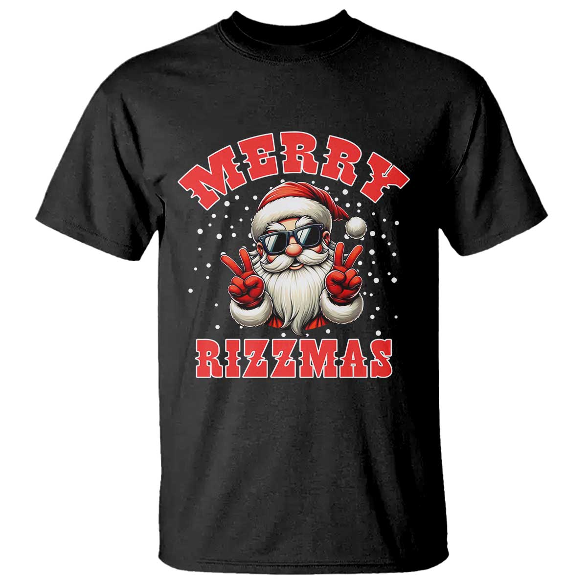 Funny Santa Rizz Christmas T Shirt Merry Rizzmas Claus Funny Xmas - Wonder Print Shop
