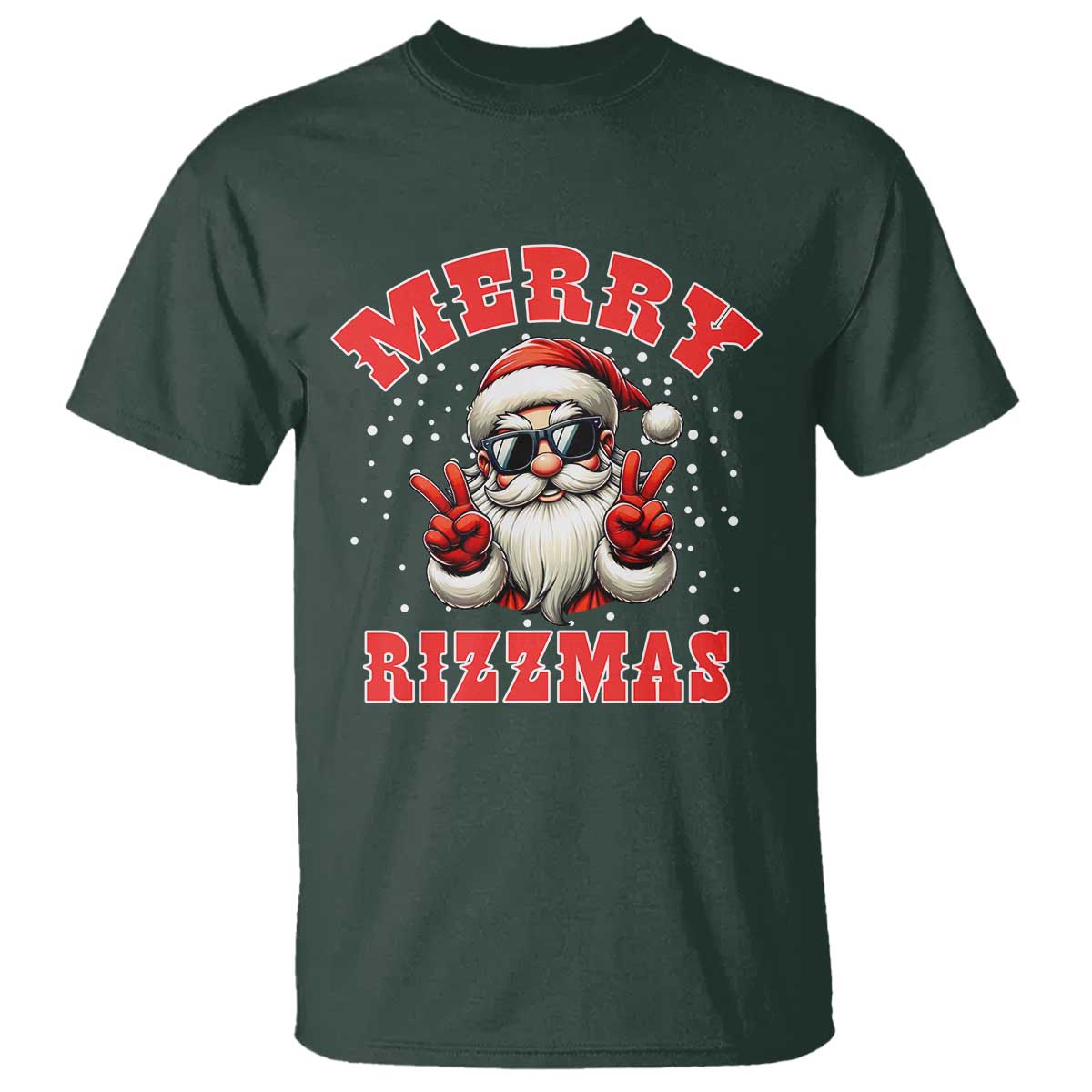 Funny Santa Rizz Christmas T Shirt Merry Rizzmas Claus Funny Xmas - Wonder Print Shop