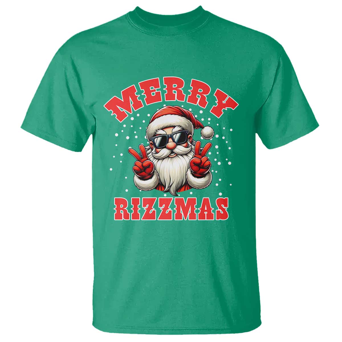 Funny Santa Rizz Christmas T Shirt Merry Rizzmas Claus Funny Xmas - Wonder Print Shop