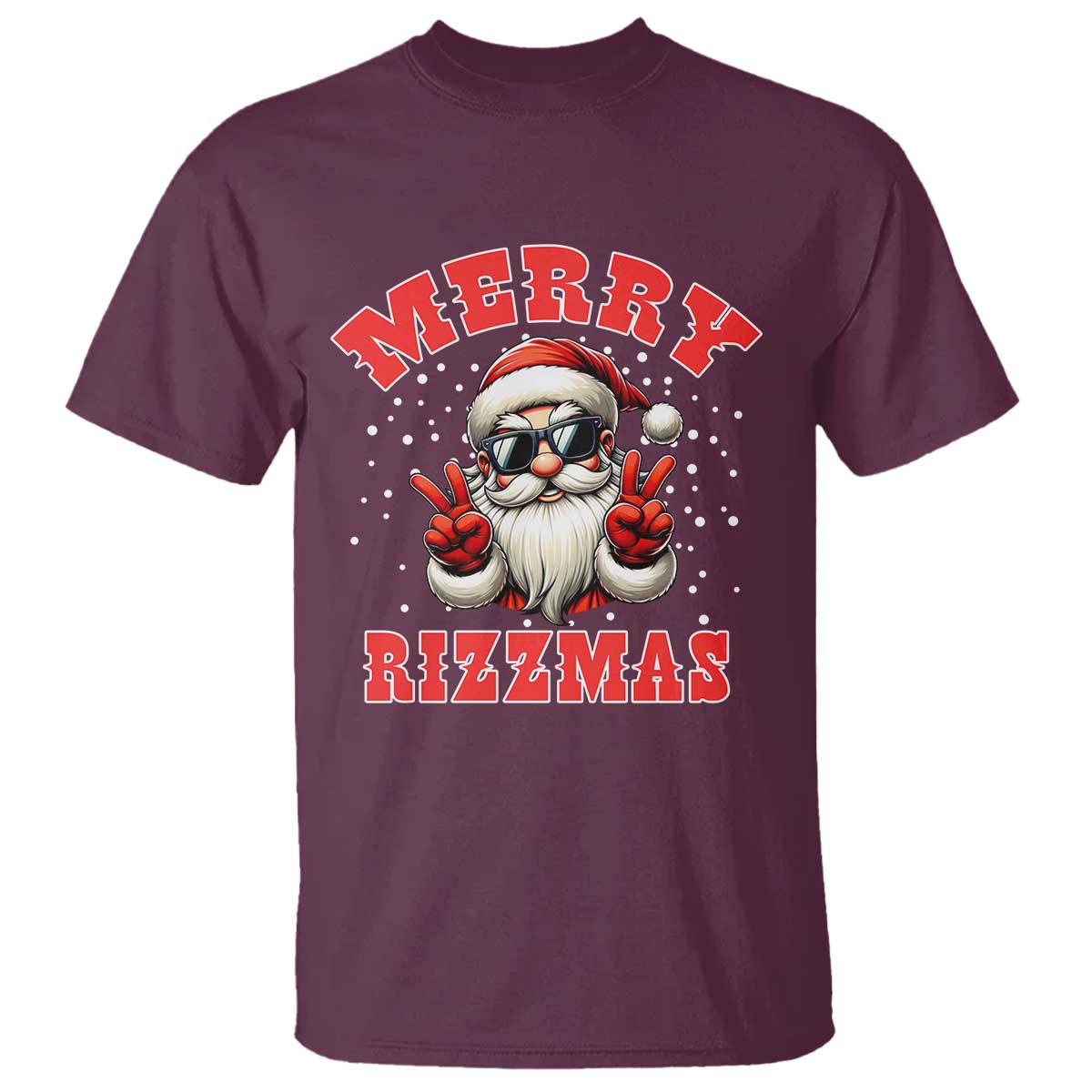 Funny Santa Rizz Christmas T Shirt Merry Rizzmas Claus Funny Xmas - Wonder Print Shop