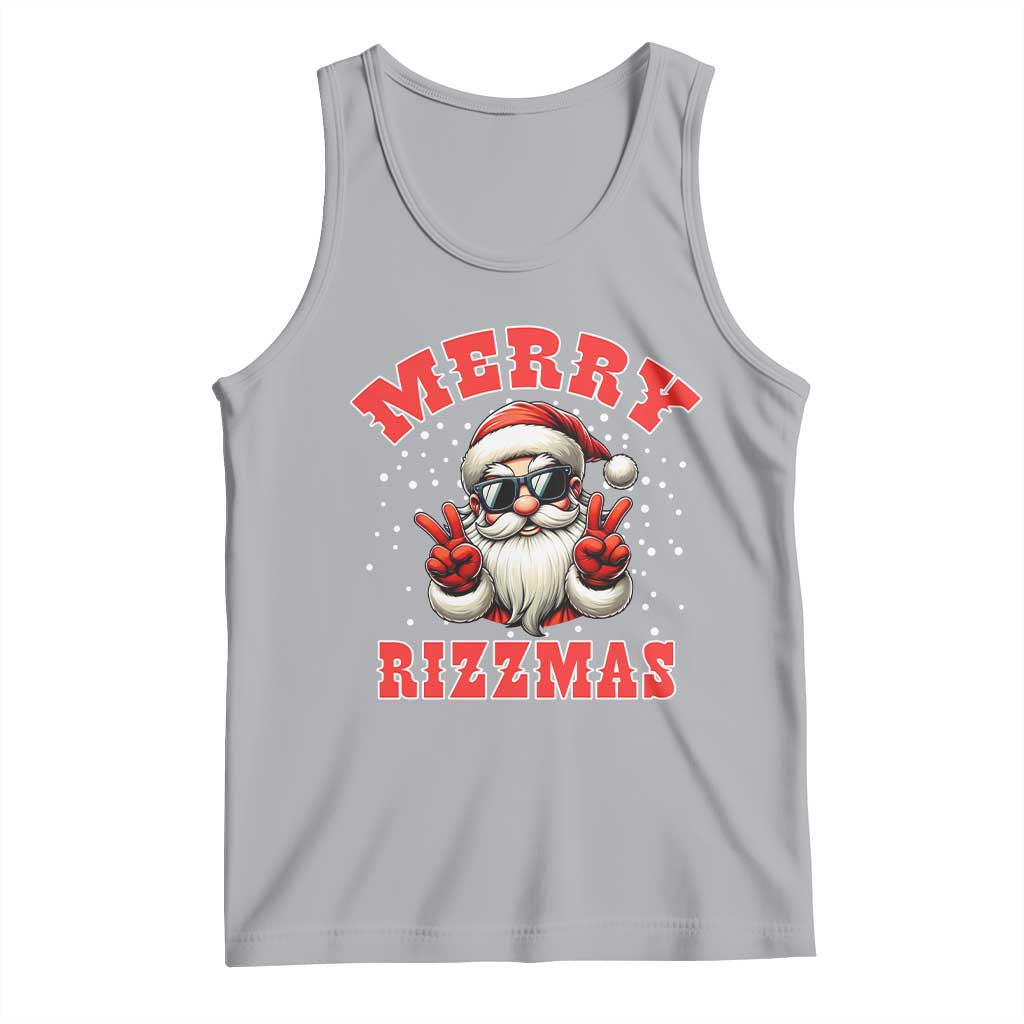 Funny Santa Rizz Christmas Tank Top Merry Rizzmas Claus Funny Xmas