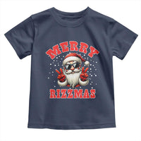 Funny Santa Rizz Christmas Toddler T Shirt Merry Rizzmas Claus Funny Xmas