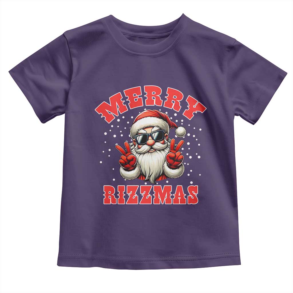 Funny Santa Rizz Christmas Toddler T Shirt Merry Rizzmas Claus Funny Xmas