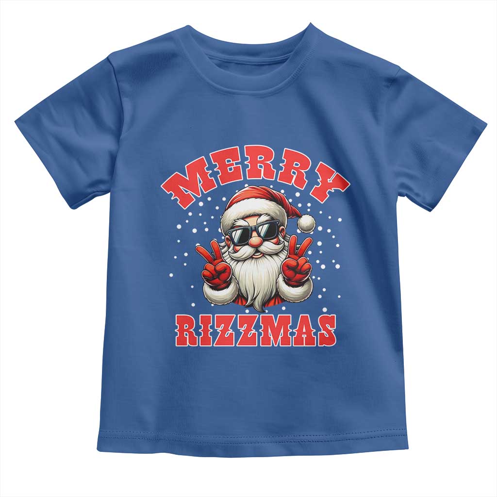 Funny Santa Rizz Christmas Toddler T Shirt Merry Rizzmas Claus Funny Xmas