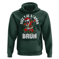 Funny Dabbing Santa Rizz Christmas Hoodie Rizz The Season Bruh Xmas Lights