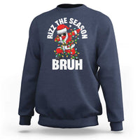 Funny Dabbing Santa Rizz Christmas Sweatshirt Rizz The Season Bruh Xmas Lights - Wonder Print Shop