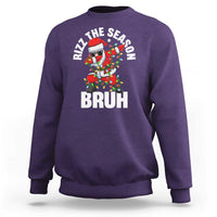 Funny Dabbing Santa Rizz Christmas Sweatshirt Rizz The Season Bruh Xmas Lights - Wonder Print Shop