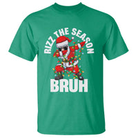 Funny Dabbing Santa Rizz Christmas T Shirt Rizz The Season Bruh Xmas Lights - Wonder Print Shop
