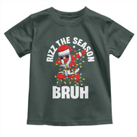 Funny Dabbing Santa Rizz Christmas Toddler T Shirt Rizz The Season Bruh Xmas Lights