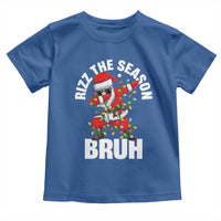 Funny Dabbing Santa Rizz Christmas Toddler T Shirt Rizz The Season Bruh Xmas Lights