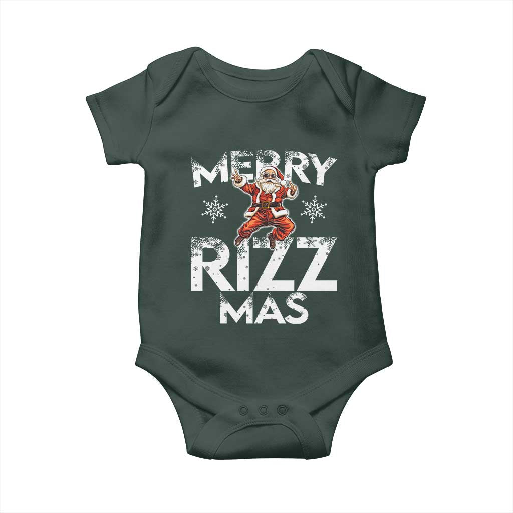Funny Santa Rizz Christmas Baby Onesie Merry Rizz Mas Cool