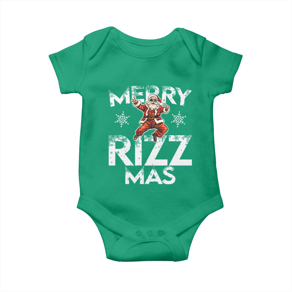Funny Santa Rizz Christmas Baby Onesie Merry Rizz Mas Cool