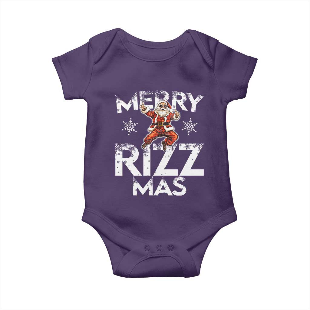 Funny Santa Rizz Christmas Baby Onesie Merry Rizz Mas Cool