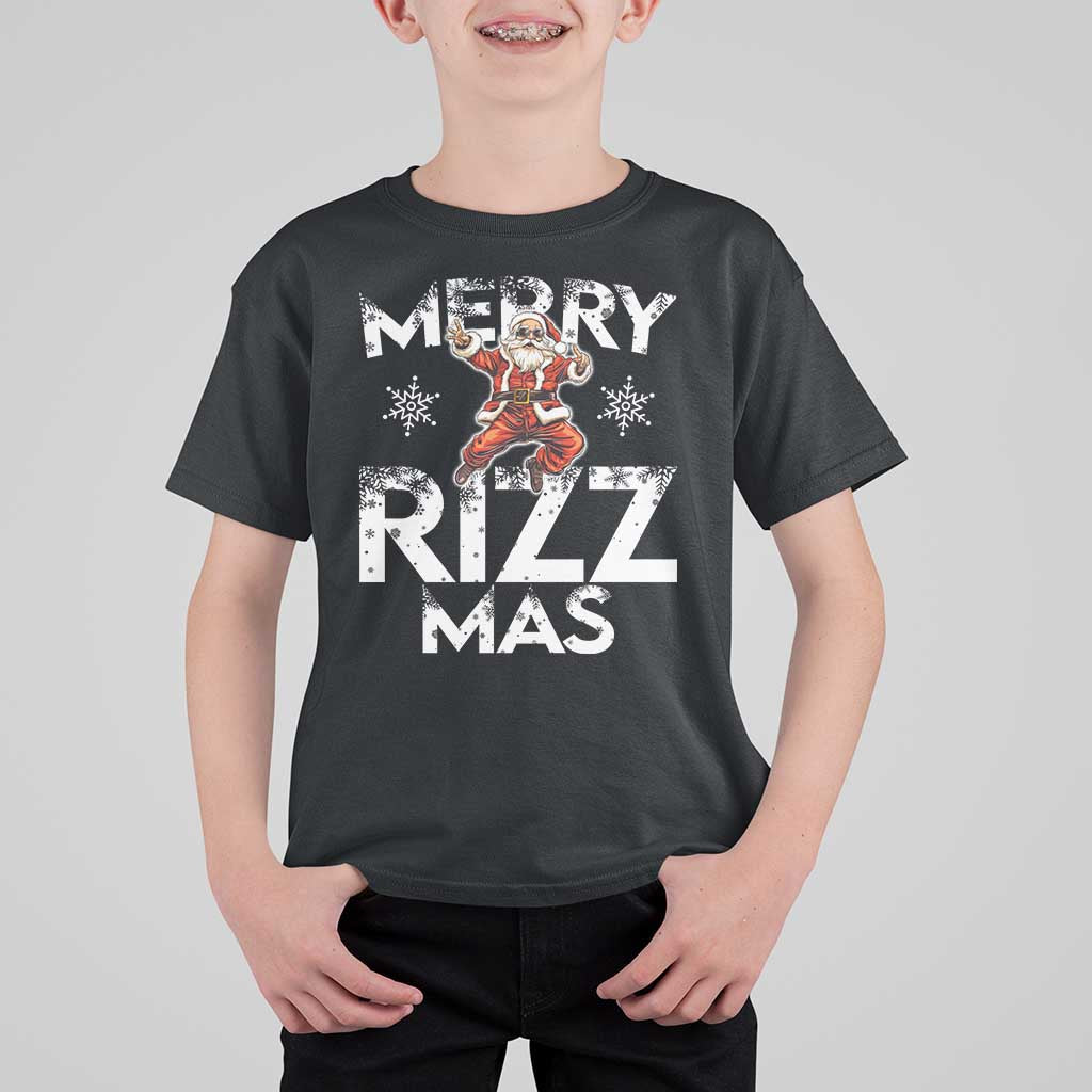 Funny Santa Rizz Christmas T Shirt For Kid Merry Rizz Mas Cool - Wonder Print Shop