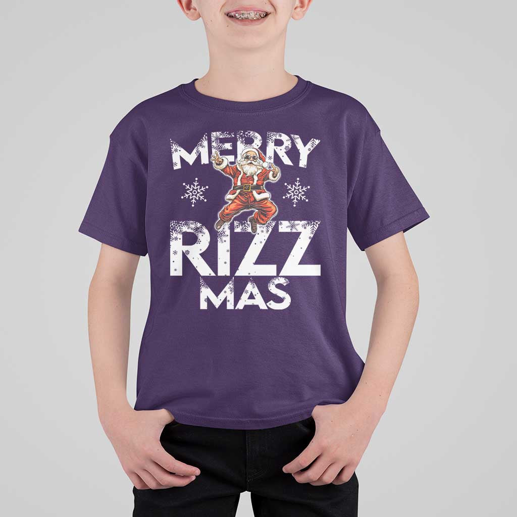 Funny Santa Rizz Christmas T Shirt For Kid Merry Rizz Mas Cool - Wonder Print Shop