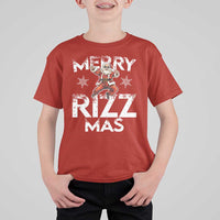 Funny Santa Rizz Christmas T Shirt For Kid Merry Rizz Mas Cool - Wonder Print Shop