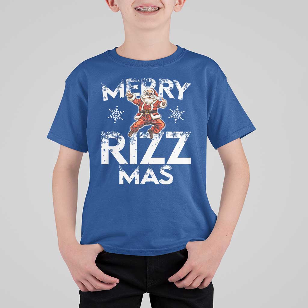 Funny Santa Rizz Christmas T Shirt For Kid Merry Rizz Mas Cool - Wonder Print Shop