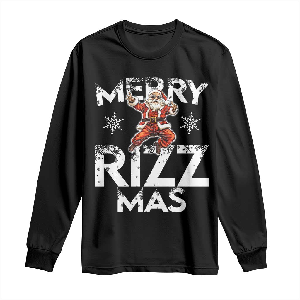 Funny Santa Rizz Christmas Long Sleeve Shirt Merry Rizz Mas Cool