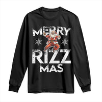 Funny Santa Rizz Christmas Long Sleeve Shirt Merry Rizz Mas Cool