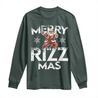 Funny Santa Rizz Christmas Long Sleeve Shirt Merry Rizz Mas Cool