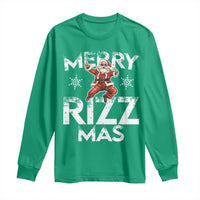 Funny Santa Rizz Christmas Long Sleeve Shirt Merry Rizz Mas Cool