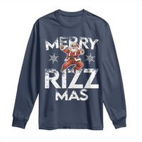Funny Santa Rizz Christmas Long Sleeve Shirt Merry Rizz Mas Cool