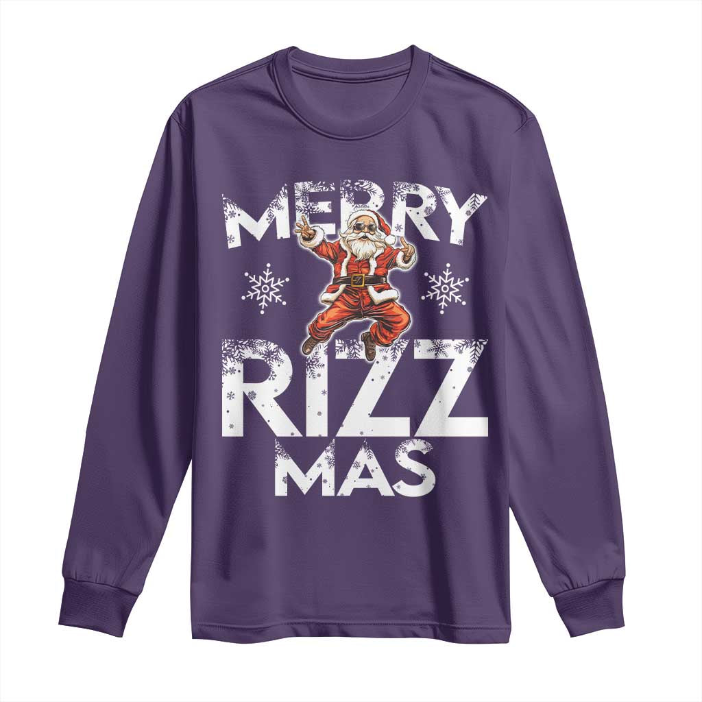 Funny Santa Rizz Christmas Long Sleeve Shirt Merry Rizz Mas Cool