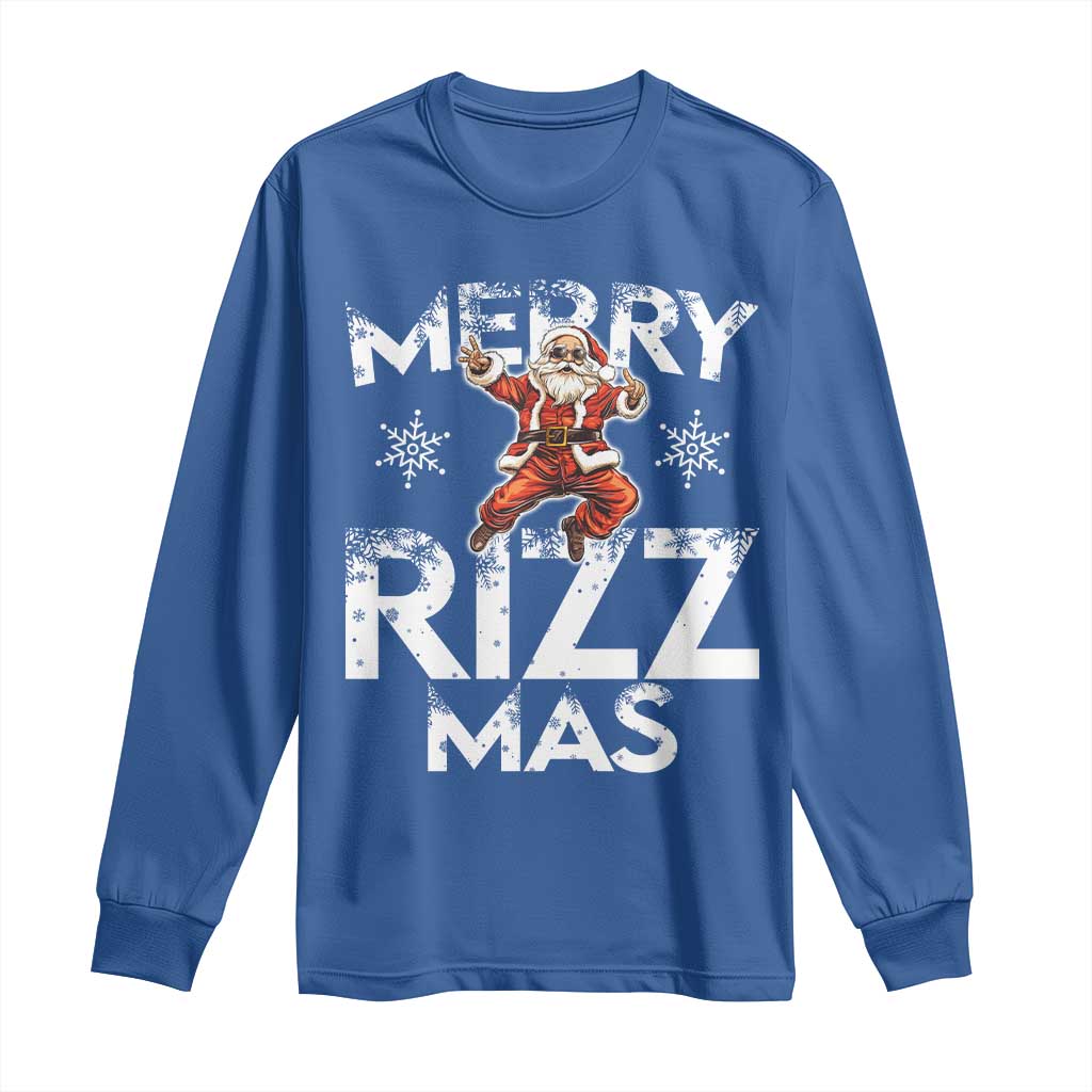 Funny Santa Rizz Christmas Long Sleeve Shirt Merry Rizz Mas Cool