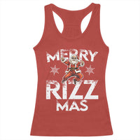 Funny Santa Rizz Christmas Racerback Tank Top Merry Rizz Mas Cool