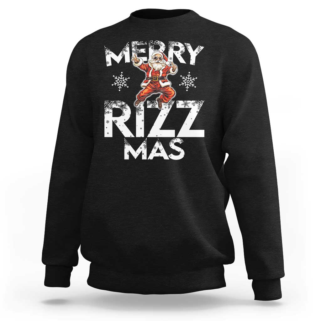 Funny Santa Rizz Christmas Sweatshirt Merry Rizz Mas Cool - Wonder Print Shop