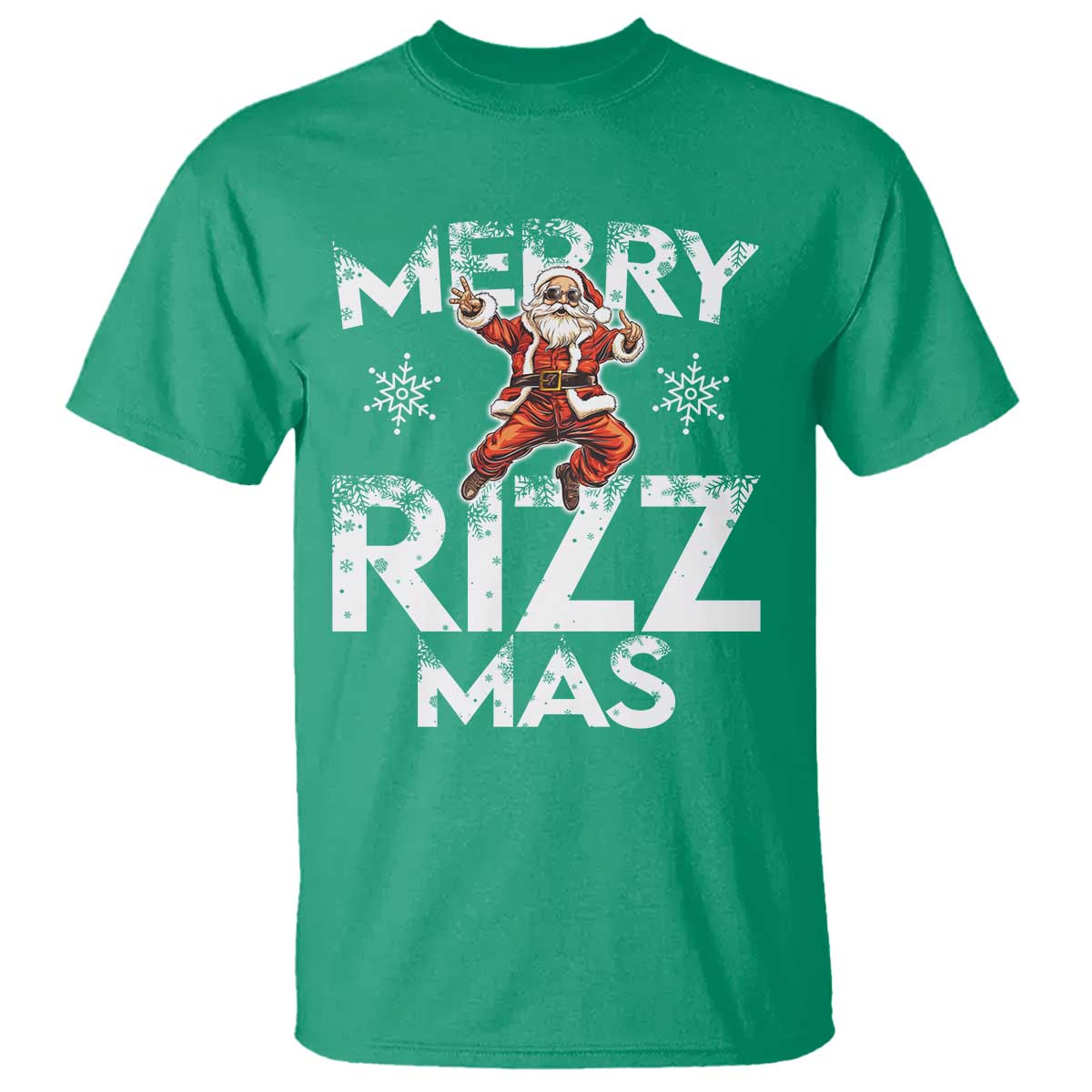 Funny Santa Rizz Christmas T Shirt Merry Rizz Mas Cool - Wonder Print Shop