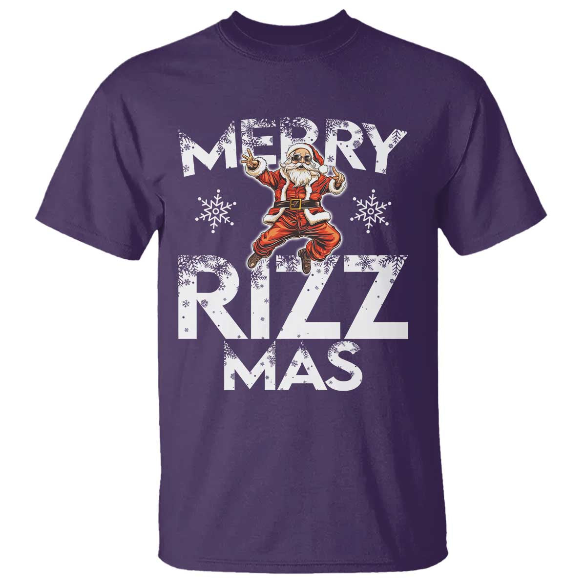 Funny Santa Rizz Christmas T Shirt Merry Rizz Mas Cool - Wonder Print Shop