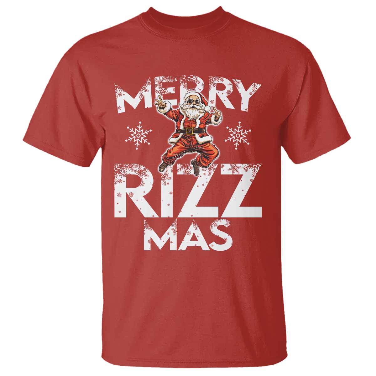 Funny Santa Rizz Christmas T Shirt Merry Rizz Mas Cool - Wonder Print Shop