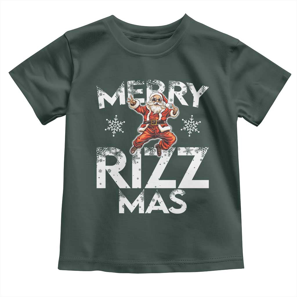 Funny Santa Rizz Christmas Toddler T Shirt Merry Rizz Mas Cool