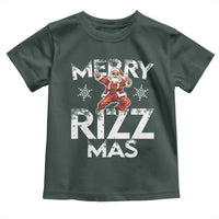 Funny Santa Rizz Christmas Toddler T Shirt Merry Rizz Mas Cool