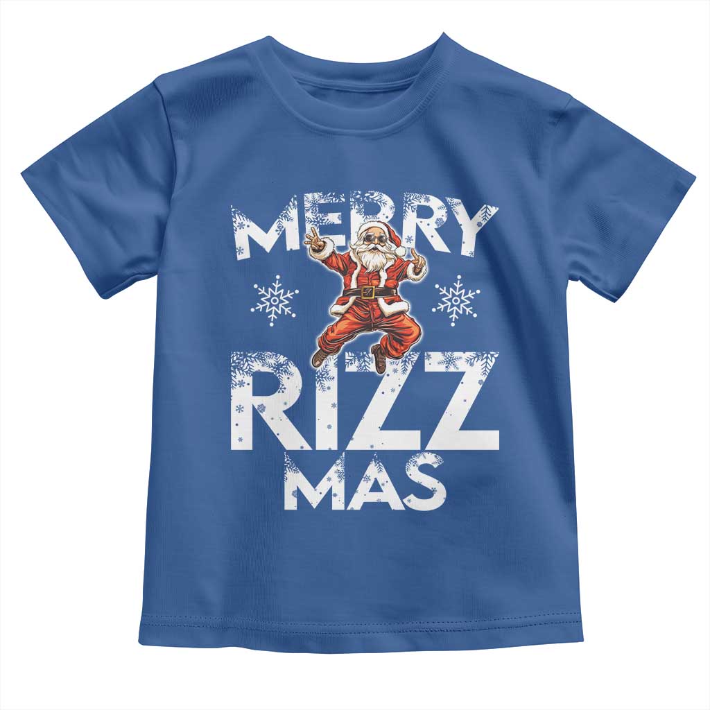 Funny Santa Rizz Christmas Toddler T Shirt Merry Rizz Mas Cool